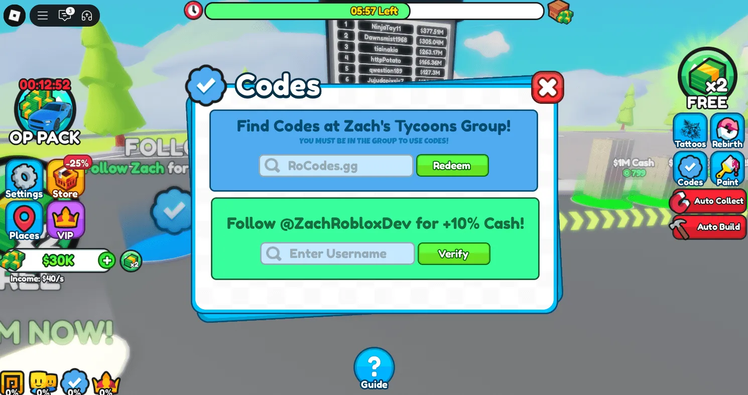 Tattoo Studio Tycoon Codes May 2026 RoCodes 1044 Tattoo Studio Tycoon Codes 